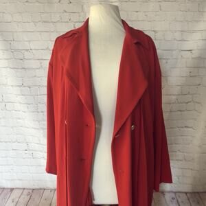 Eli Saab Made in Italy Women's Coat Size 36 Red / Pavot 10439